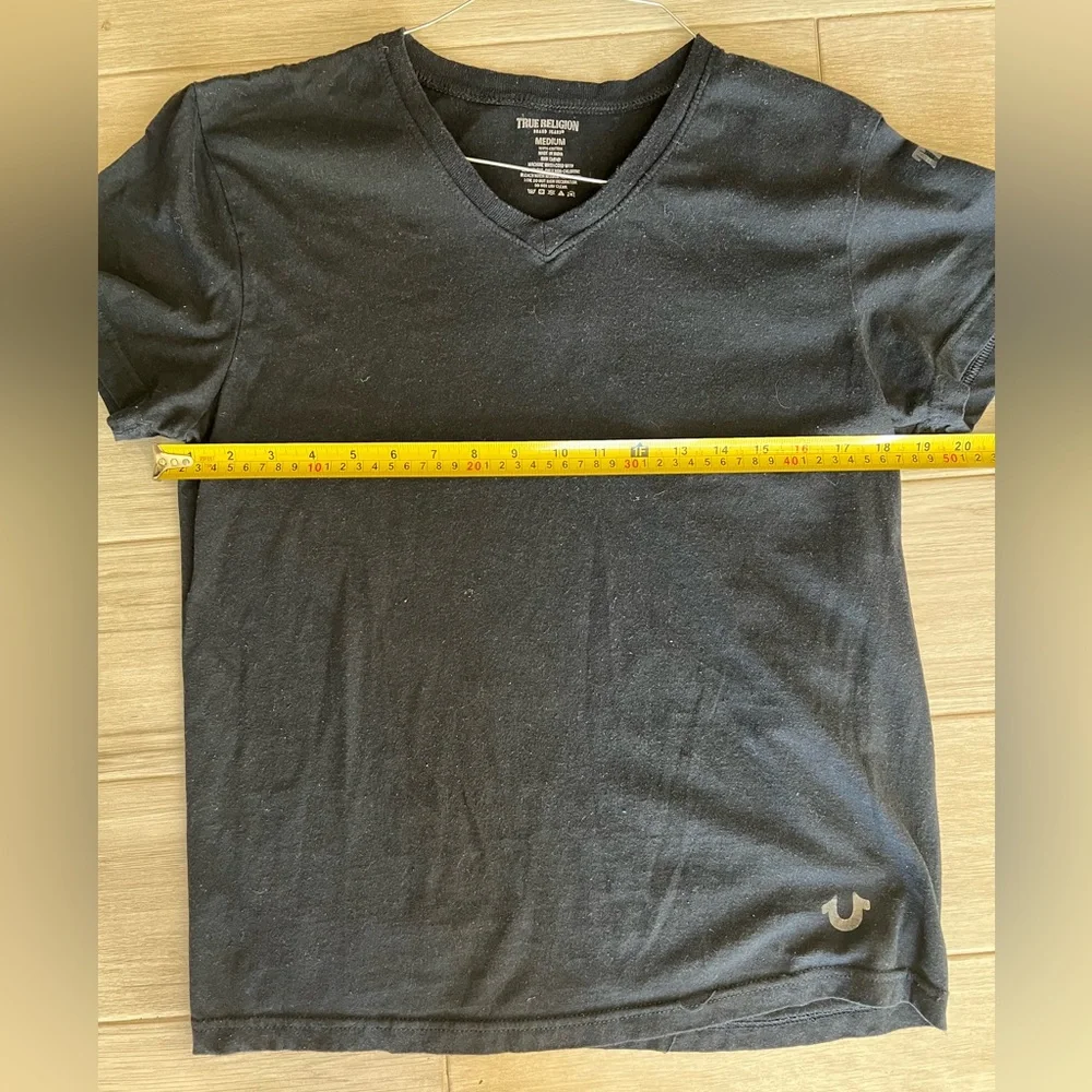 True Religion T‎ Shirt Size Medium Black Short Sleeve Basic Blank